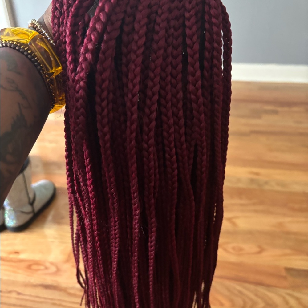 Red Braided Wig - Picture 3 of 3